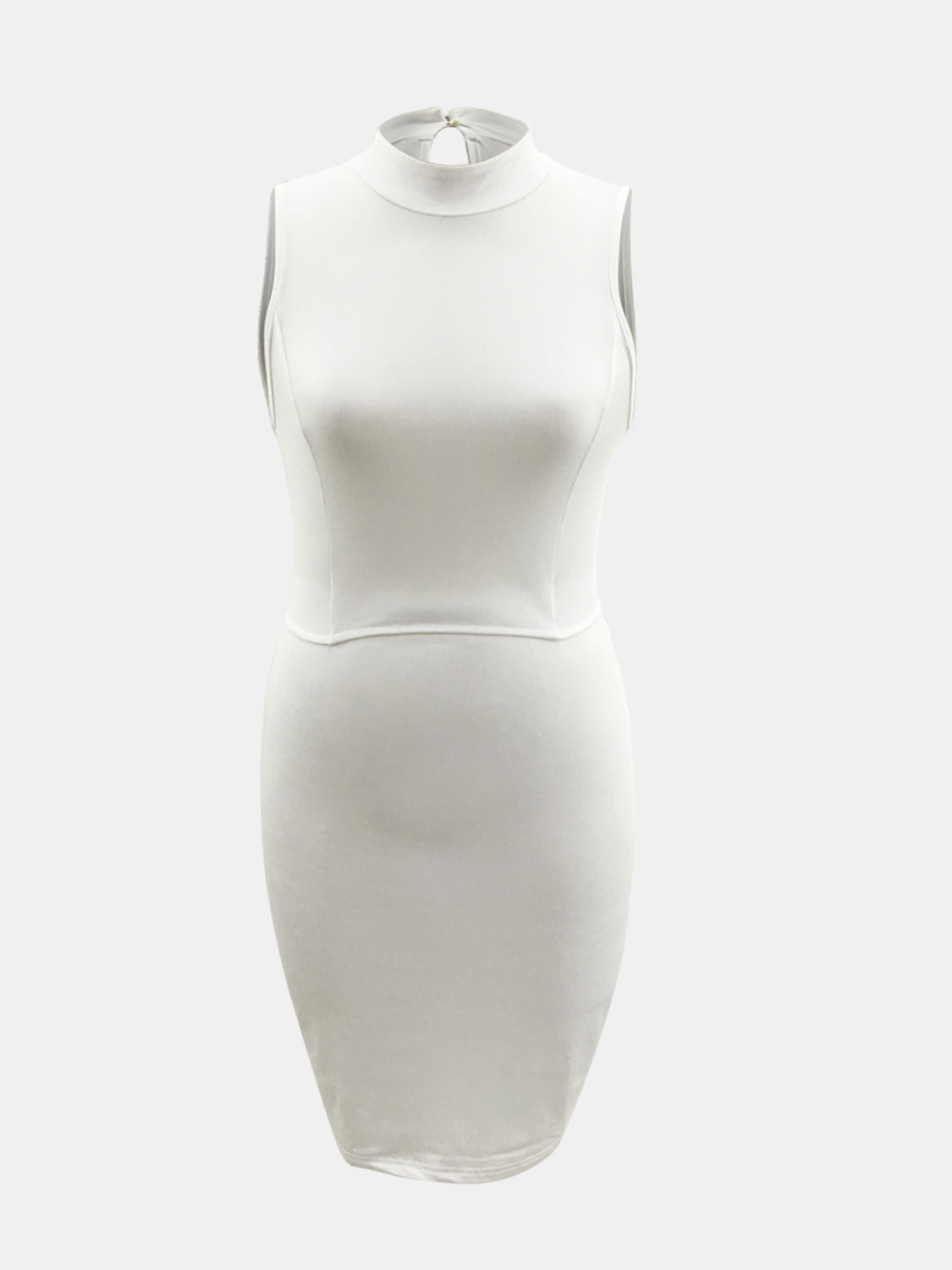 Cutout Mock Neck Sleeveless Dress - Siennasass