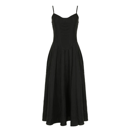 Schlankmachendes, rückenfreies Unterkleid mit V-Ausschnitt und Schlitz in der Taille