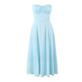 Sleeveless Split Tube Top Dress Sling Top Suit