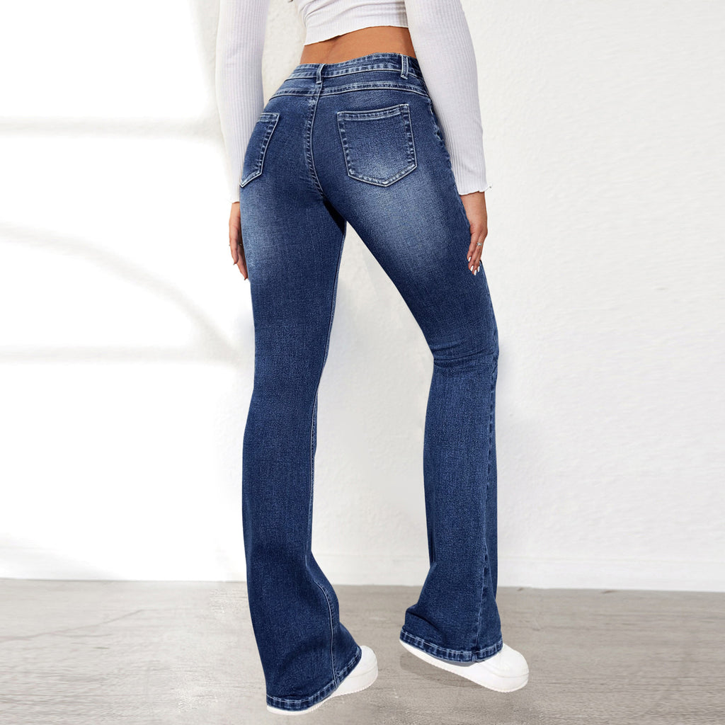 Stretch Pants Denim Retro Washed