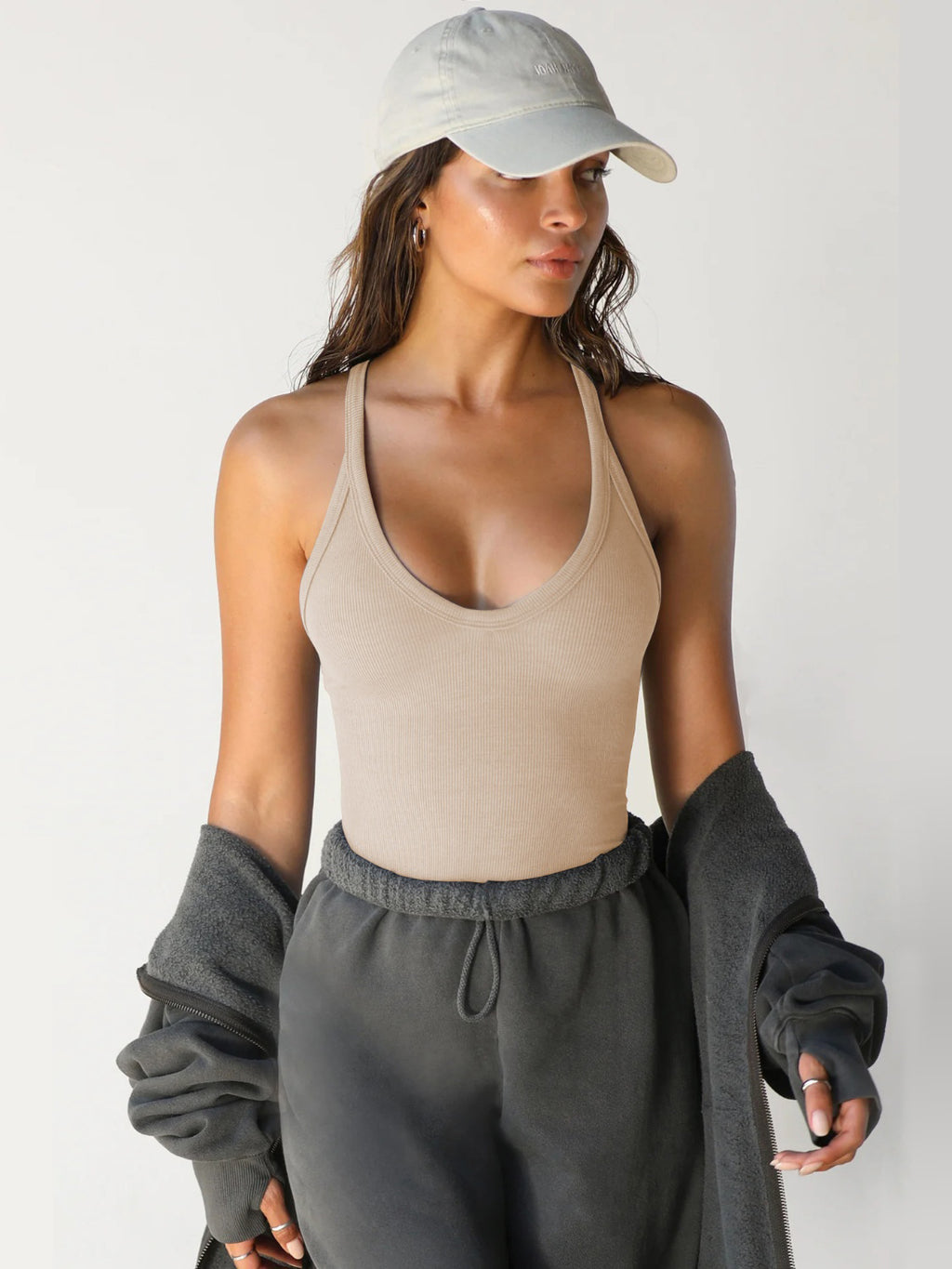 Scoop Neck Wide Strap Tank - Siennasass