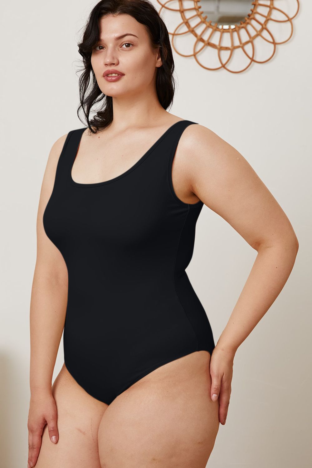 Basic Bae Full Size Square Neck Sleeveless Bodysuit - Siennasass