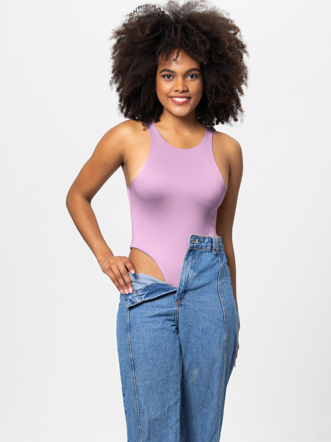 Full Size Round Neck Wide Strap Bodysuit - Siennasass
