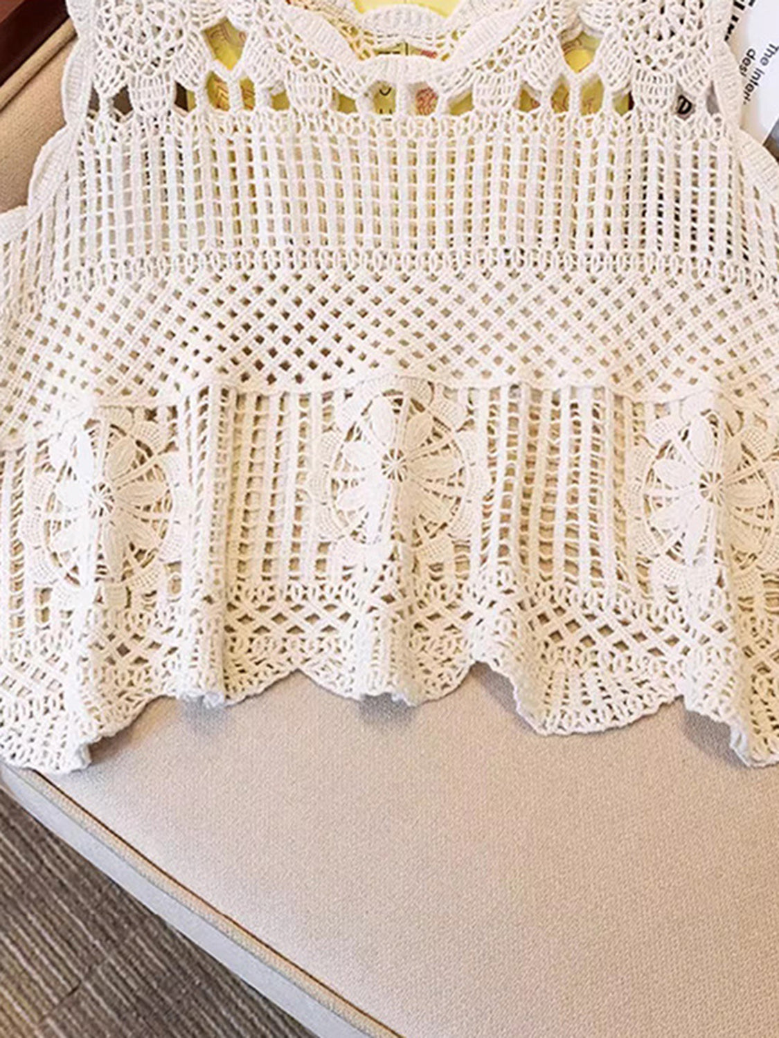Openwork Scoop Neck Tank - Siennasass