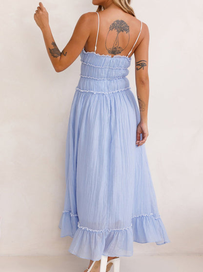 Devine – Midi-Camisole-Kleid mit Rüschensaum und Rüschen