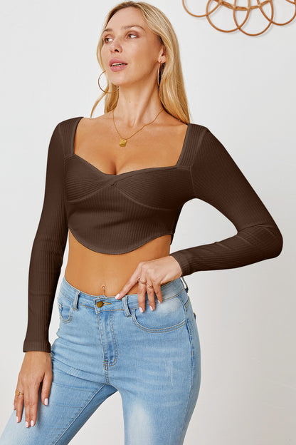 Ribbed Long Sleeve T-Shirt - Siennasass