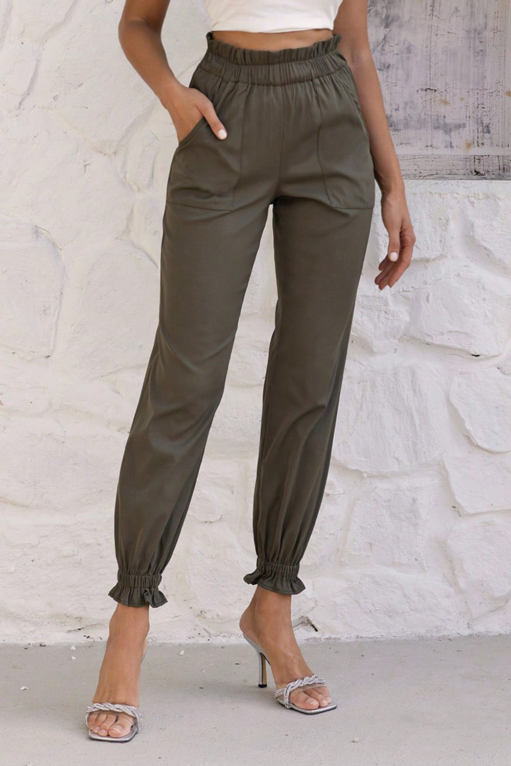 Paperbag Waist Pants with Pockets - Siennasass