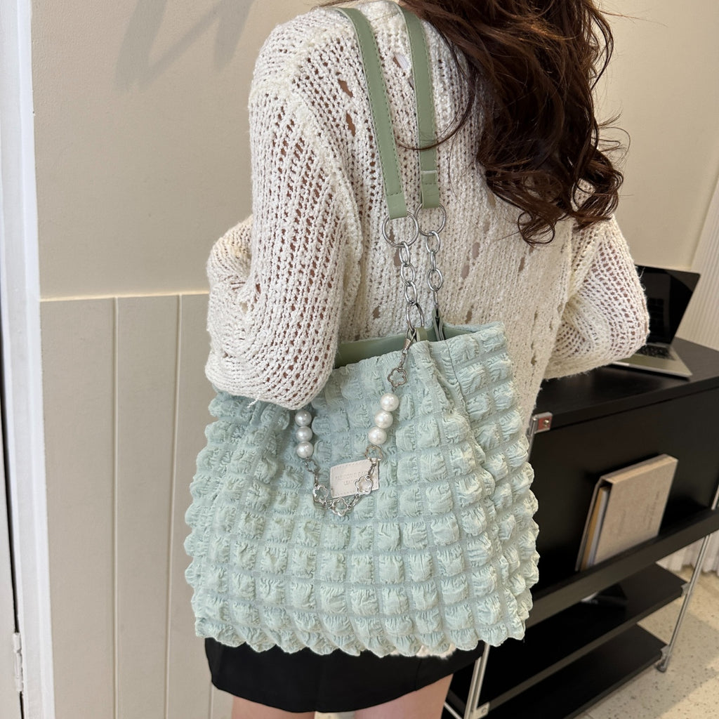 Bubble Textured Tote Bag - Siennasass