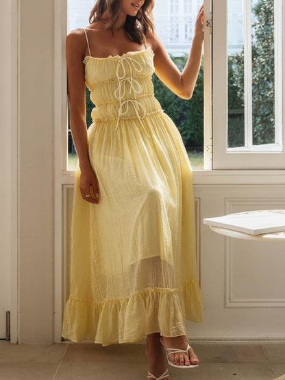 Devine – Midi-Camisole-Kleid mit Rüschensaum und Rüschen