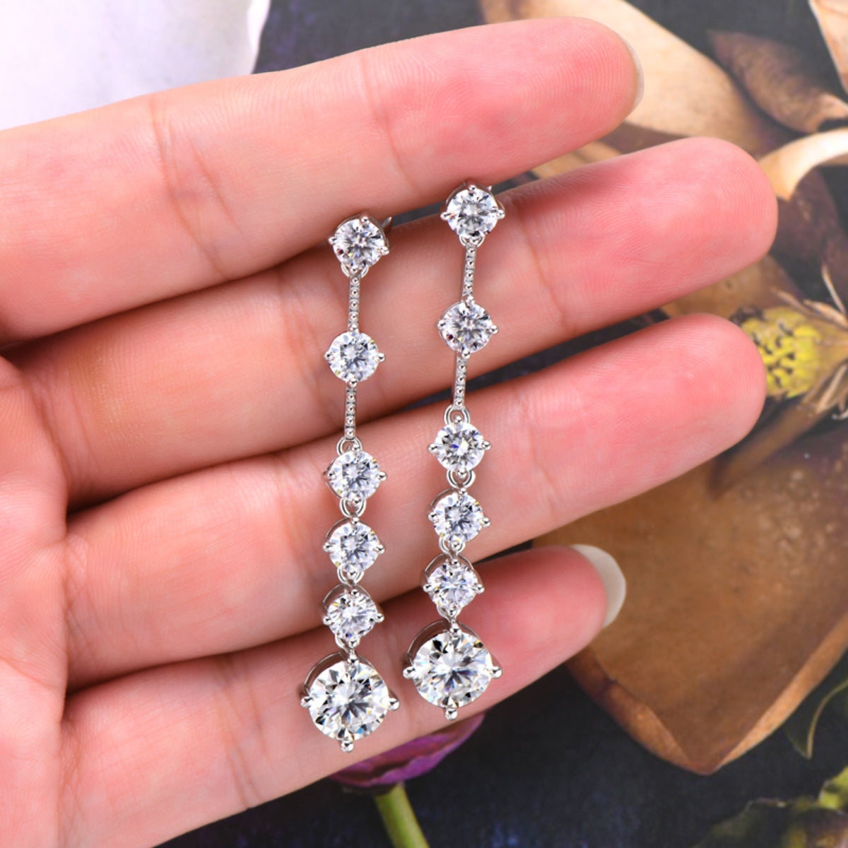 4 Carat Moissanite 925 Sterling Silver Earrings - Siennasass