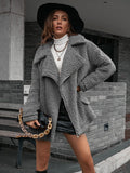 Zip-Up Collared Teddy Jacket - Siennasass