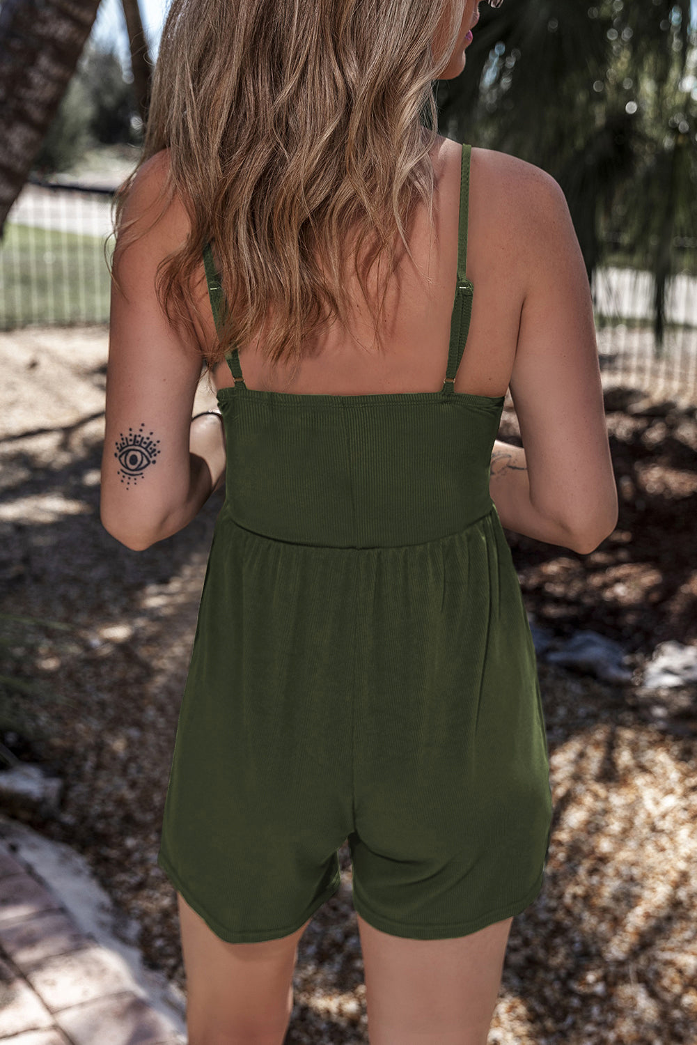 V-Neck Spaghetti Strap Romper - Siennasass