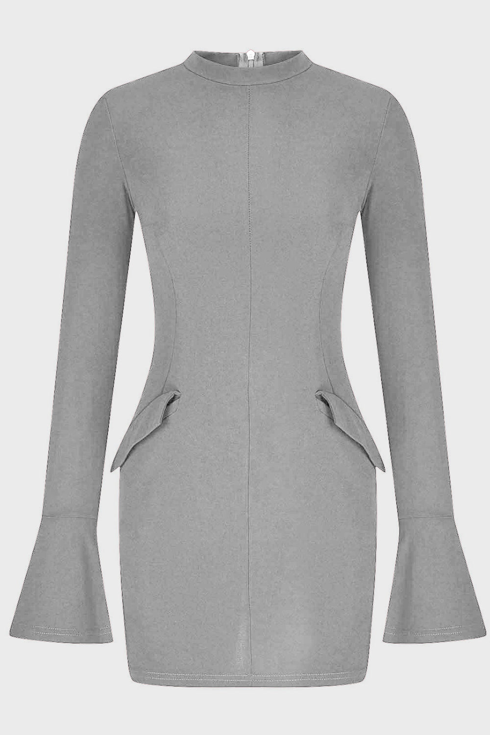 Mock Neck Long Sleeve Mini Dress - Siennasass