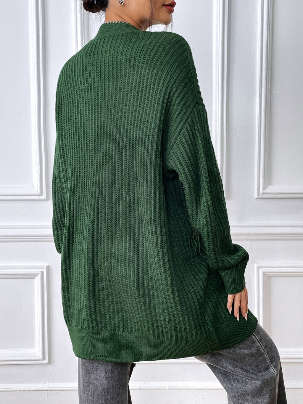 Open Front Long Sleeve Cardigan - Siennasass