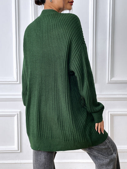 Open Front Long Sleeve Cardigan - Siennasass