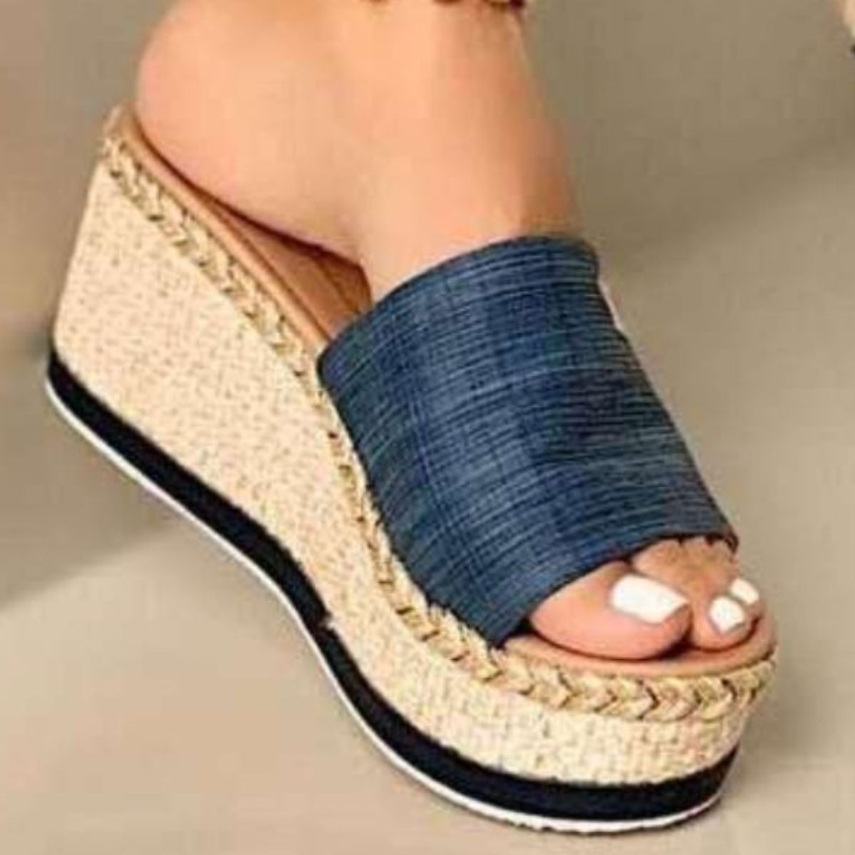 PU Leather Open Toe Sandals - Siennasass