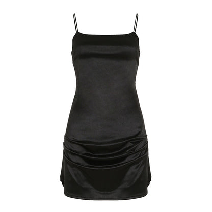 Sexy rückenfreies Spaghettiträgerkleid