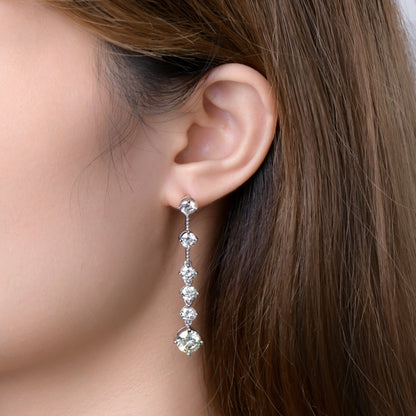 4 Carat Moissanite 925 Sterling Silver Earrings - Siennasass
