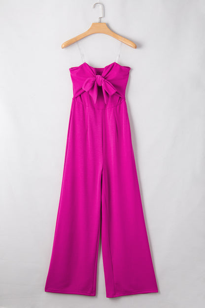 Jumpsuit mit weitem Bein und Schnürung