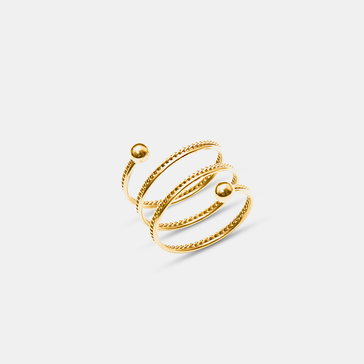 Titanium Steel Wrap Ring - Siennasass