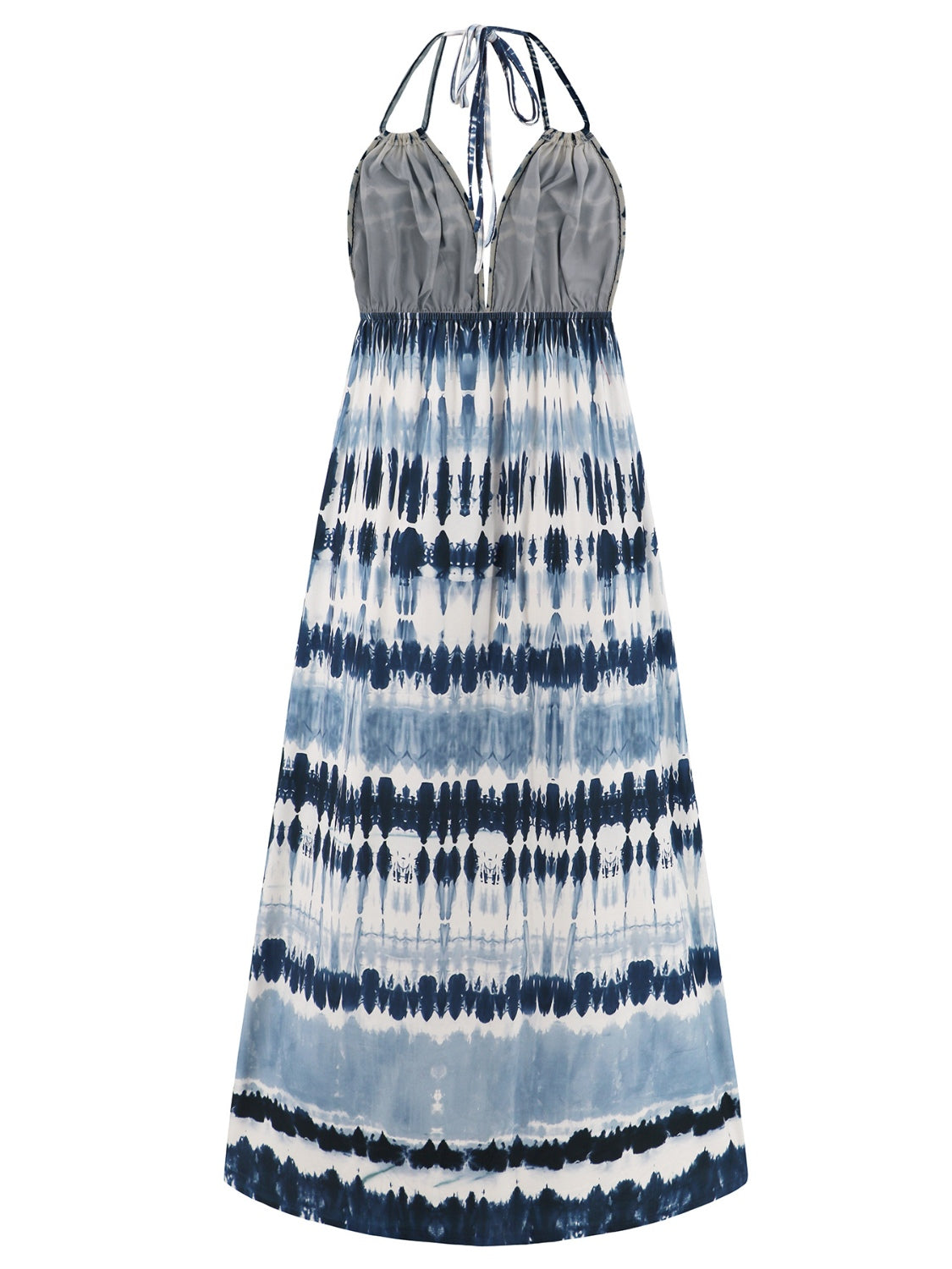 Tie-Dye Halter Neck Sleeveless Dress - Siennasass