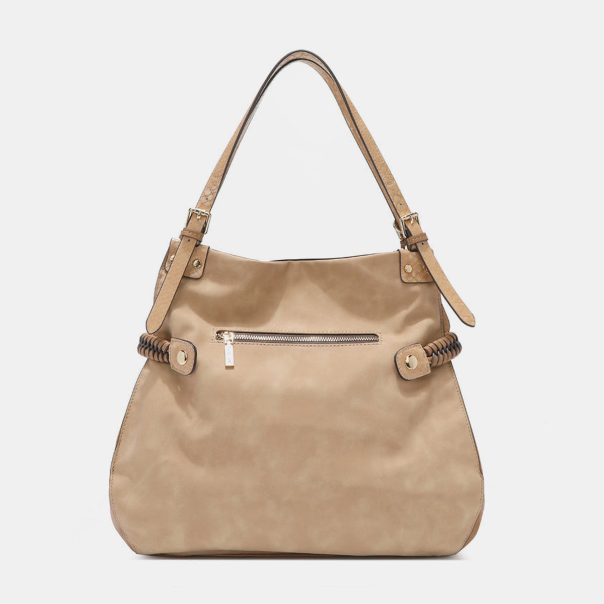 Nicole Lee USA Side Braided Tassel Inlaid Rhinestone Embroidery Hobo Bag - Siennasass