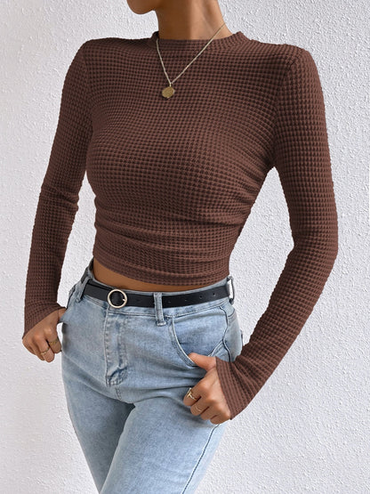 Round Neck Long Sleeve T-Shirt - Siennasass