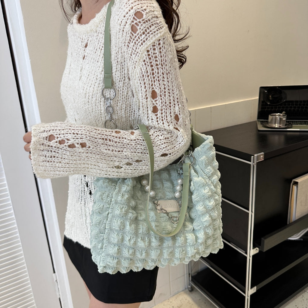 Bubble Textured Tote Bag - Siennasass