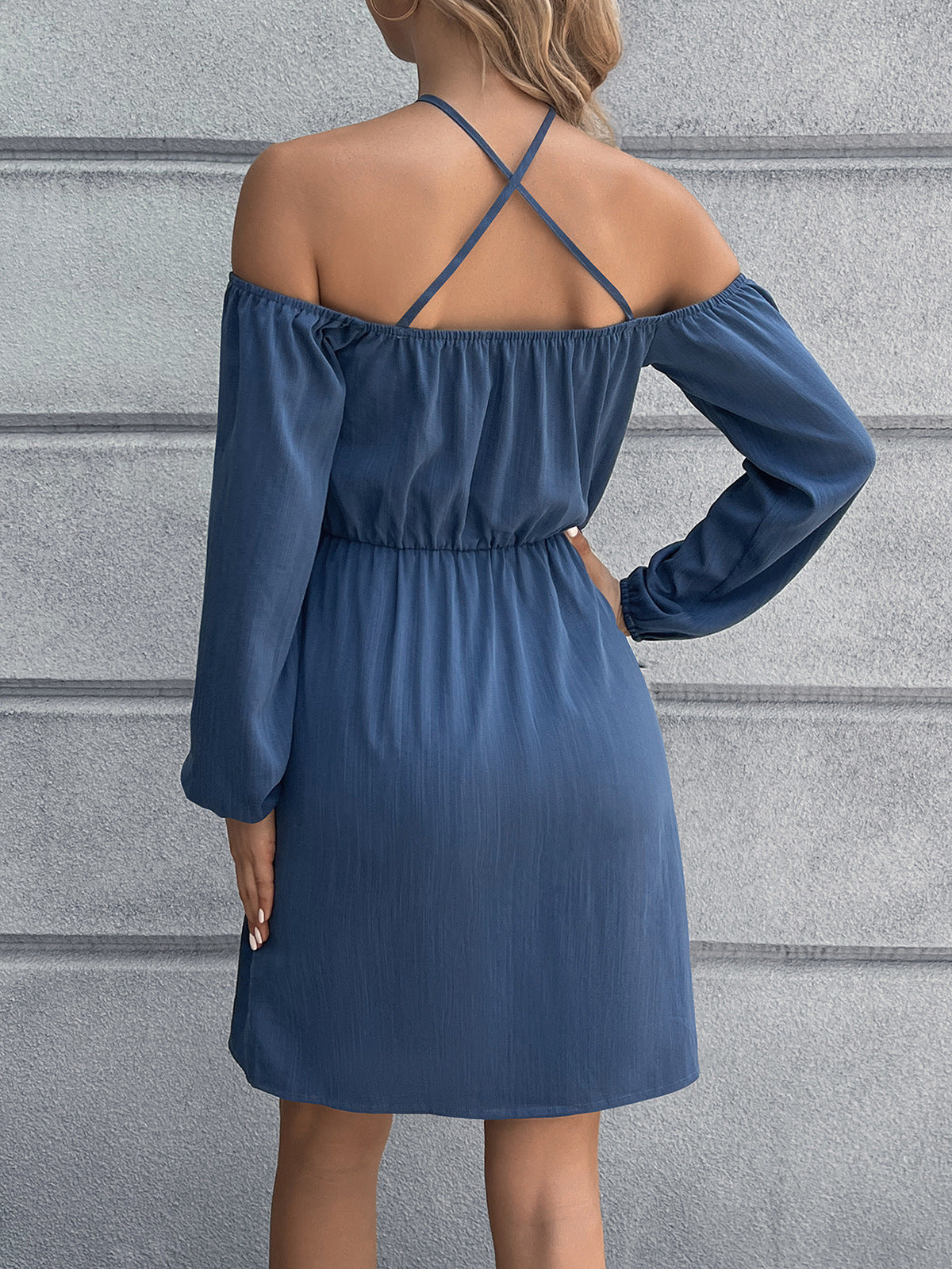 Ivy Lane Cold-Shoulder Crisscross Mini Dress - Siennasass