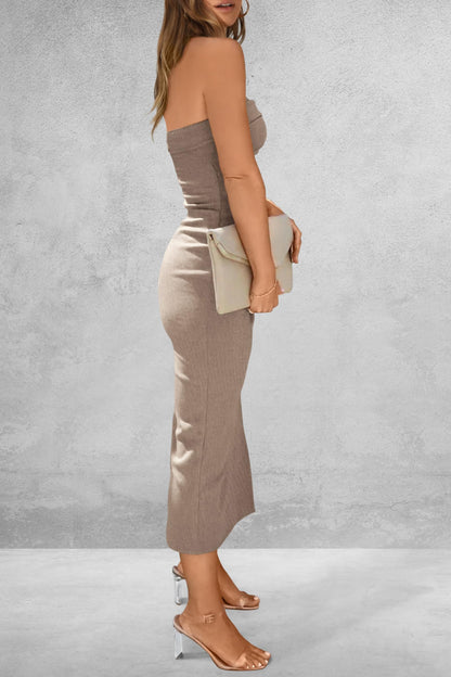 Slit Tube Midi Dress - Siennasass