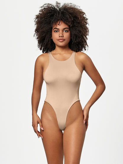 Full Size Round Neck Wide Strap Bodysuit - Siennasass