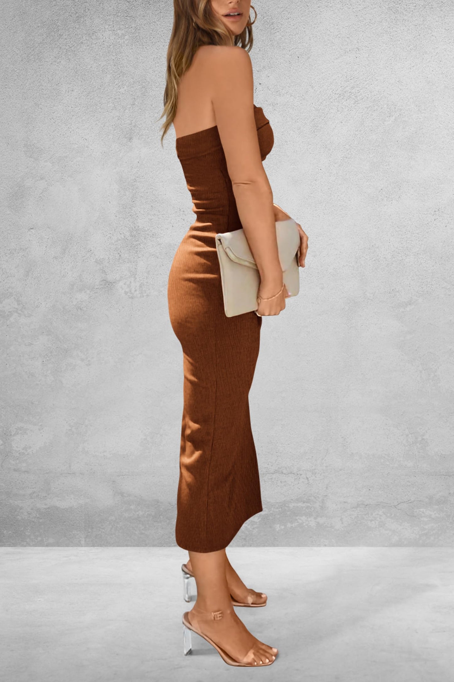 Slit Tube Midi Dress - Siennasass