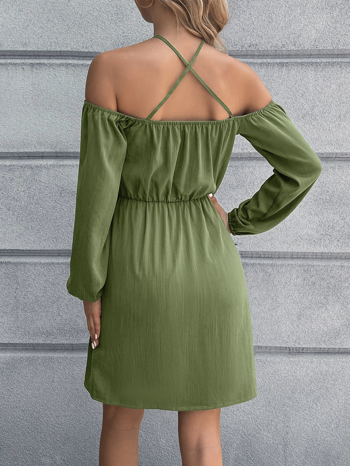 Ivy Lane Cold-Shoulder Crisscross Mini Dress - Siennasass