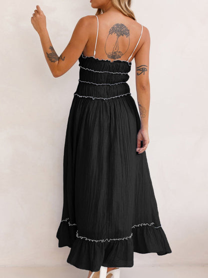Devine – Midi-Camisole-Kleid mit Rüschensaum und Rüschen