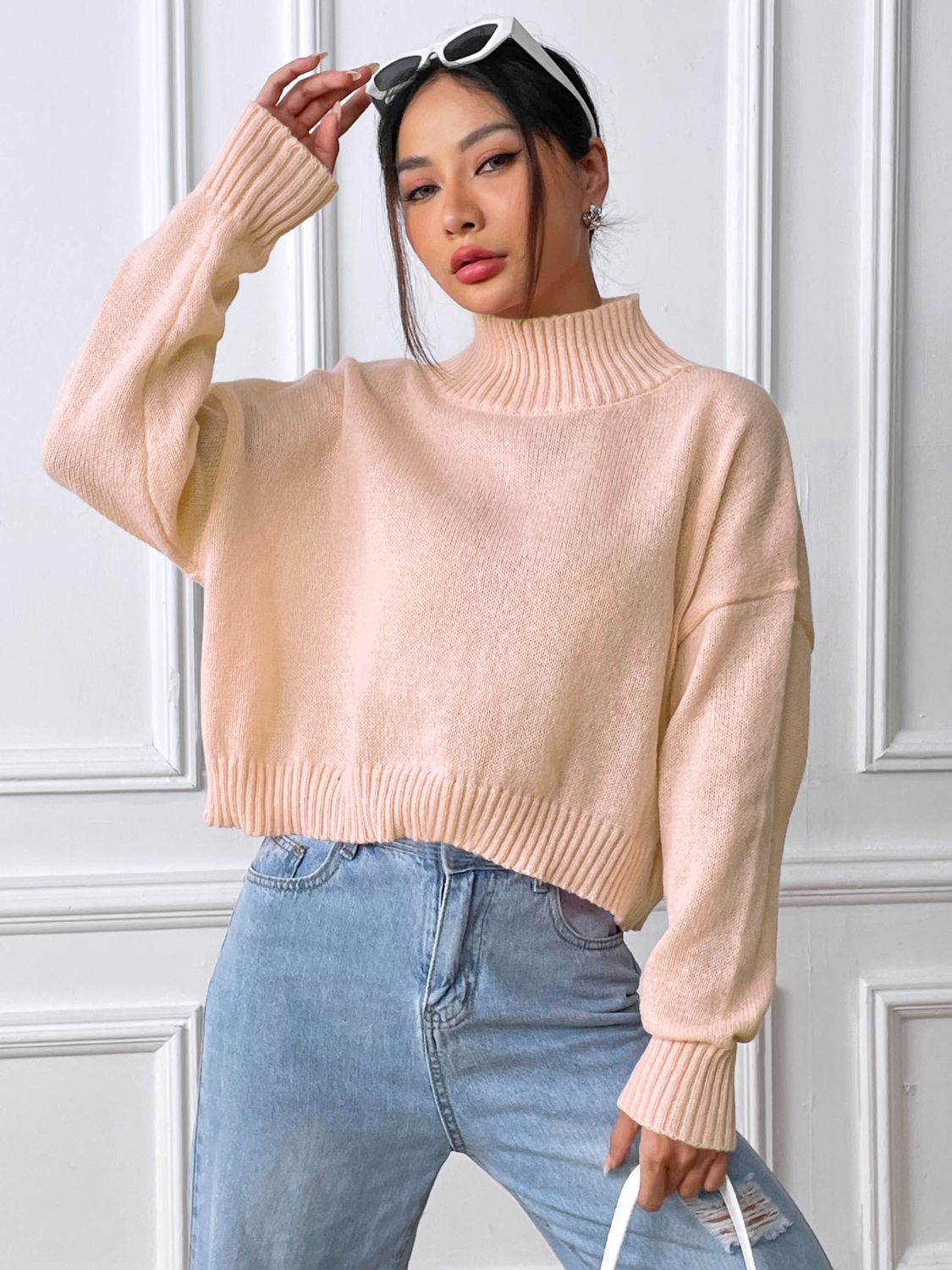 Turtleneck Long Sleeve Sweater - Siennasass