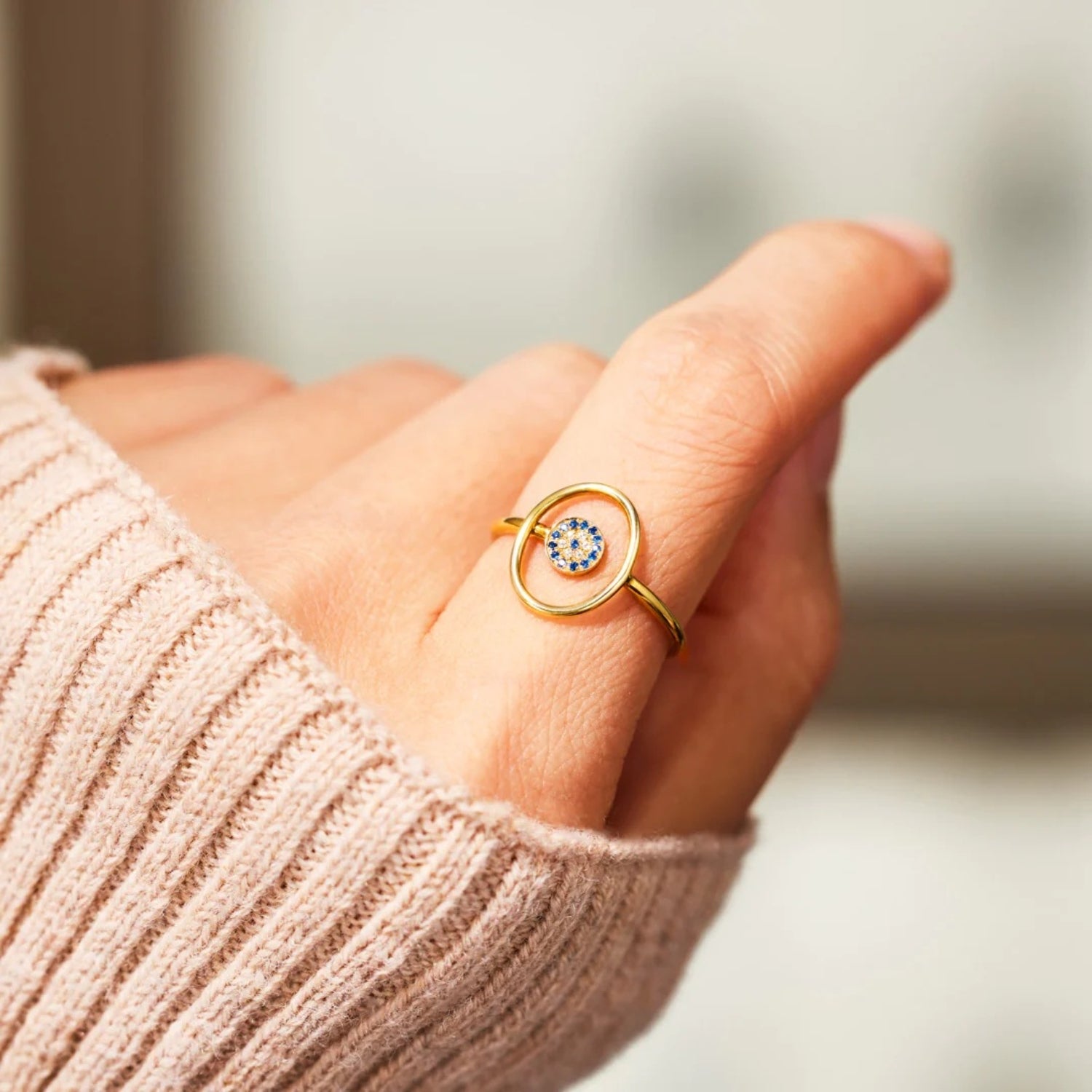 925 Sterling Silver Evil Eye Ring - Siennasass