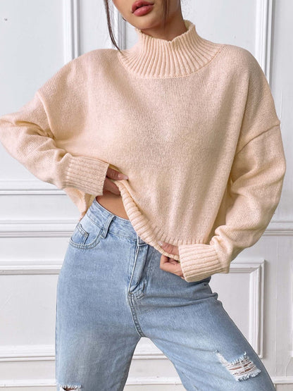 Turtleneck Long Sleeve Sweater - Siennasass