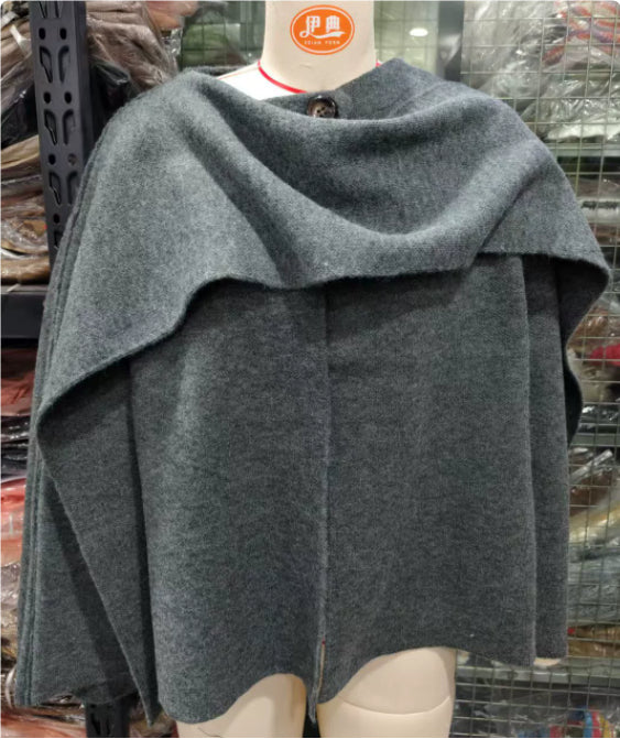 Women's Loose Casual Cape Knitted Sweater Coat