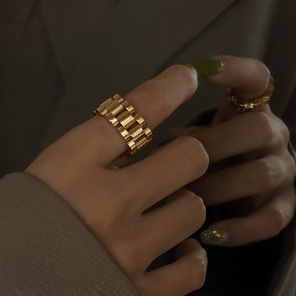 Plated Titanium Steel Ring - Siennasass