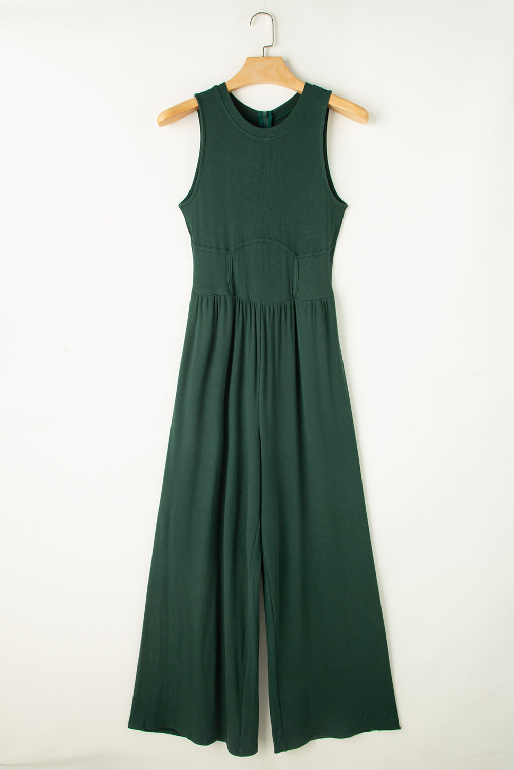 Round Neck Sleeveless Jumpsuit - Siennasass