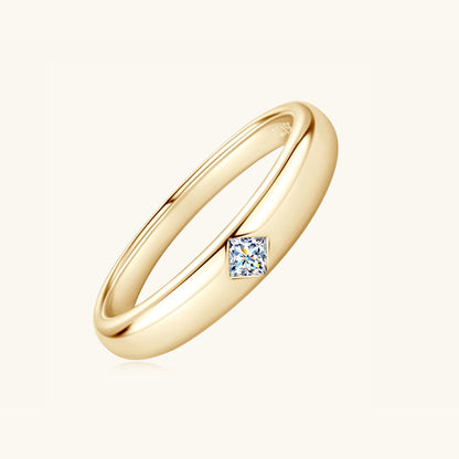 925 Sterling Silver Inlaid Moissanite Ring - Siennasass