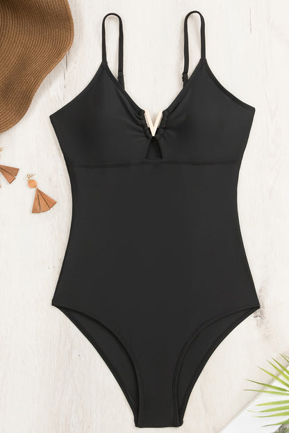 Cutout Spaghetti Strap One-Piece Swimwear - Siennasass