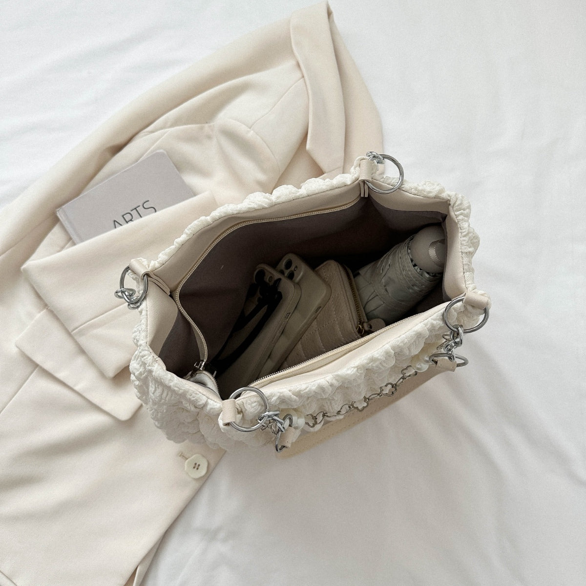 Bubble Textured Tote Bag - Siennasass