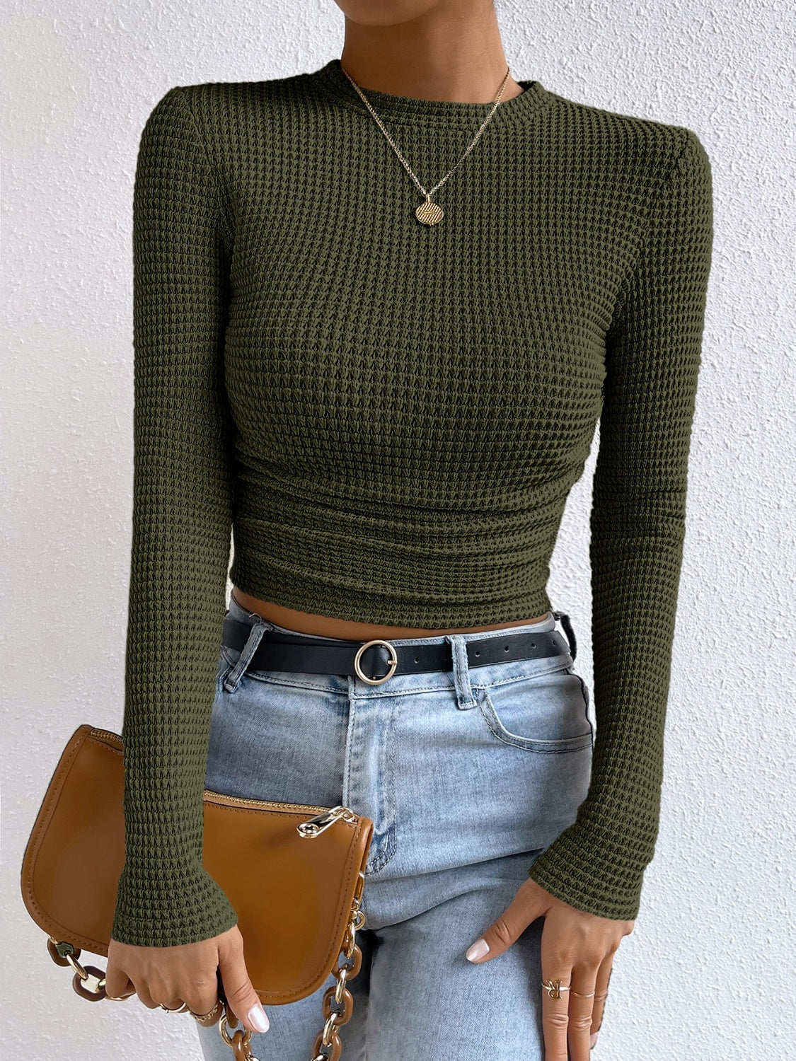 Round Neck Long Sleeve T-Shirt - Siennasass