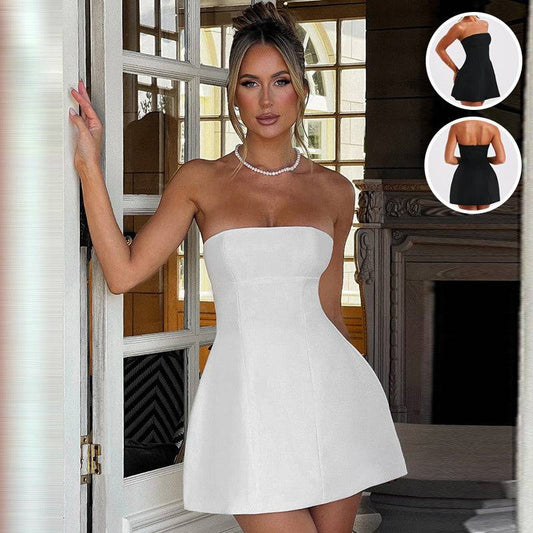 Rückenfreies, schmales, kurzes Tube-Kleid