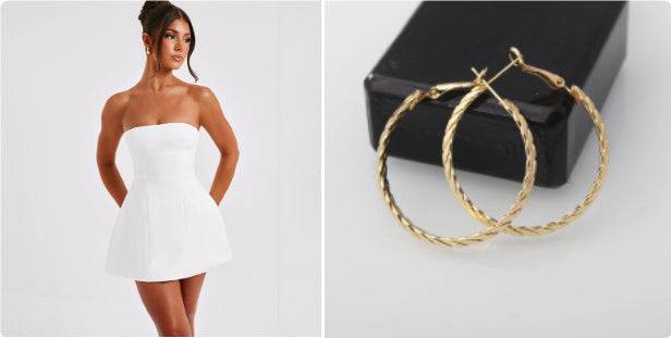 Rückenfreies, schmales, kurzes Tube-Kleid