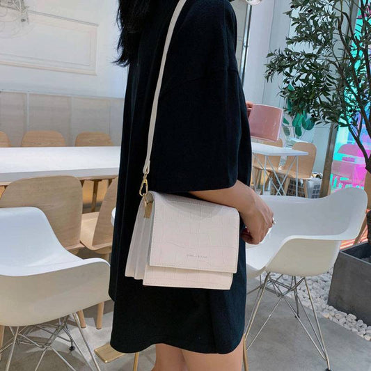 Schultertasche, modisch, kleine quadratische Tasche
