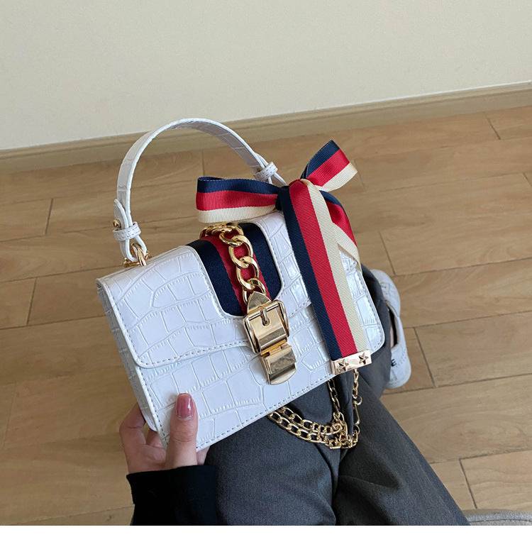 Tragbare kleine quadratische Tasche mit Steinmuster-Temperament