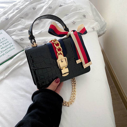 Tragbare kleine quadratische Tasche mit Steinmuster-Temperament