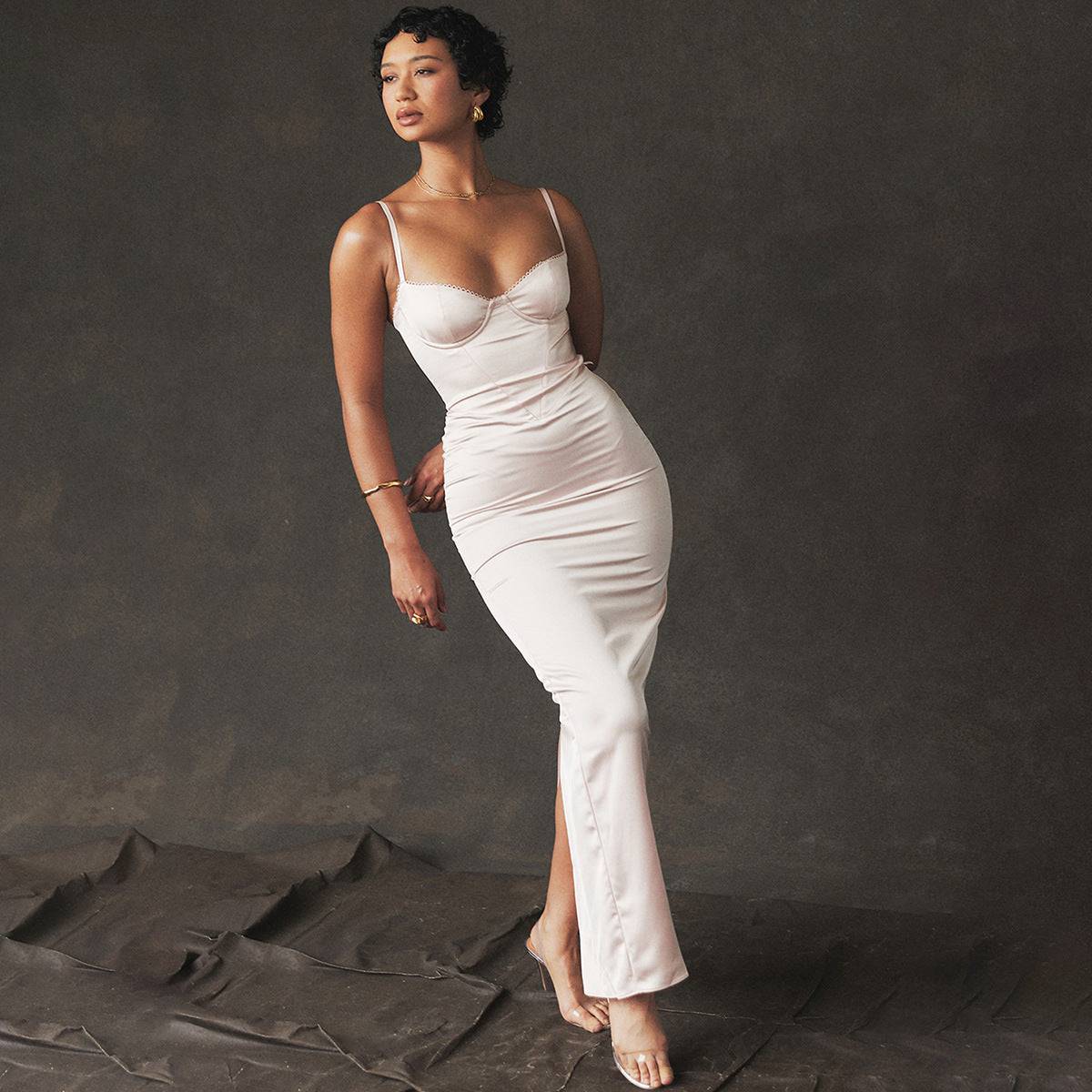 Slit Elegant Evening Dress